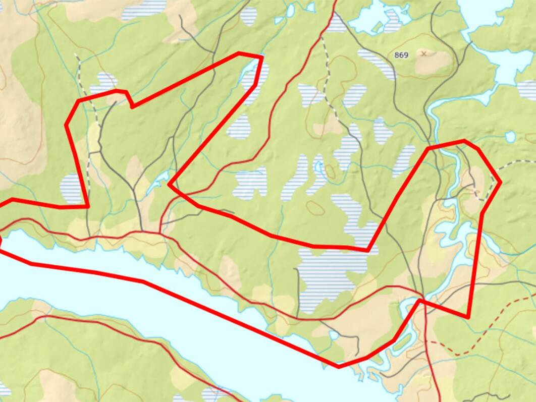 Kart Aursund nord. Forbehold om avvik fra grensemarkinger i kartene. Illustrasjon: Ren Røros Digital